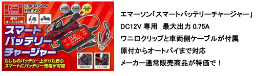 エマーソン「スマートバッテリーチャージャー」